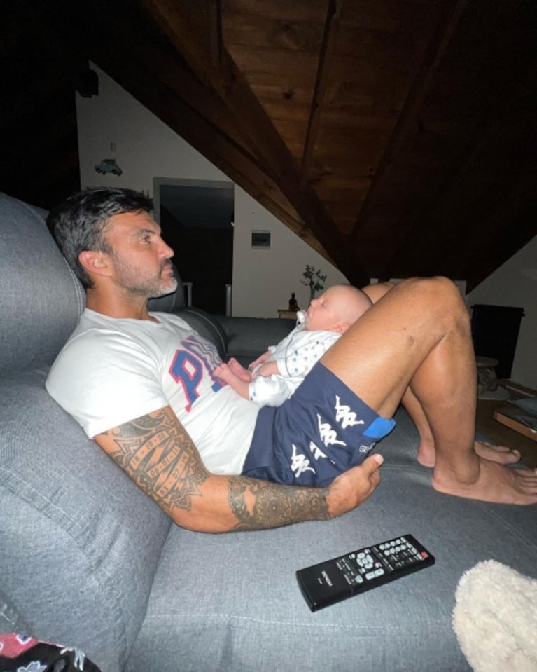Mica Viciconte compartió el álbum íntimo de Fabián Cubero como papá de Luca: "Tenemos una familia hermosa"