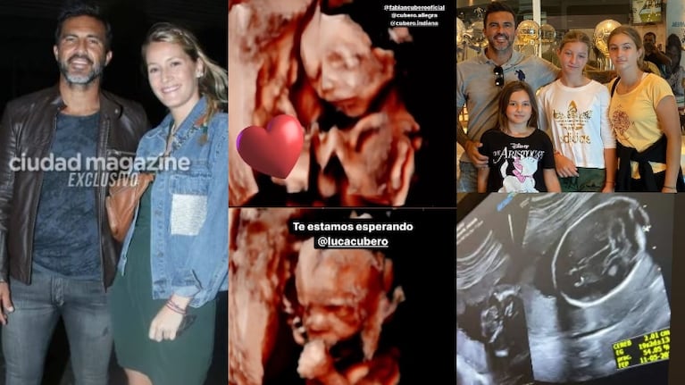 Mica Viciconte compartió una ecografía con la carita de su bebé y las hijas de Fabián Cubero la acompañaron por primera vez (Fotos: Ciudad Magazine e Instagram)