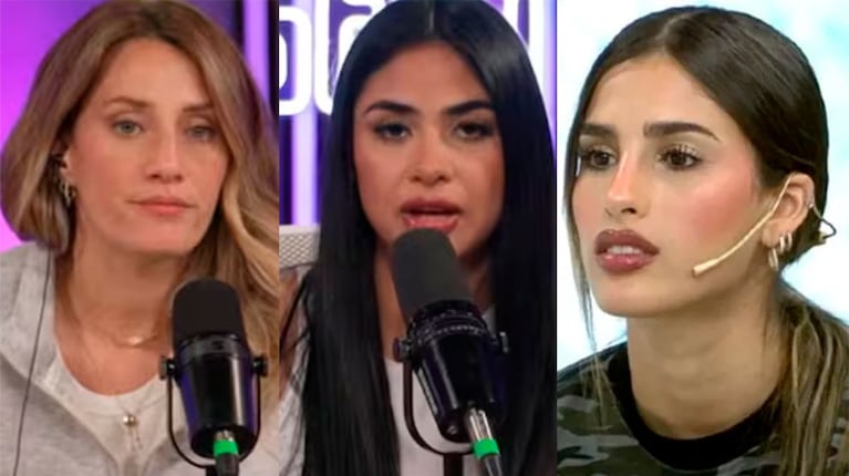 Mica Viciconte, Daniela Celis y Julieta Poggios (Fotos: capturas de streaming Telefé y redes sociales).