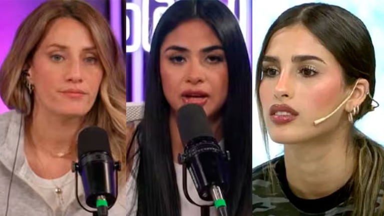 Mica Viciconte, Daniela Celis y Julieta Poggios (Fotos: capturas de streaming Telefé y redes sociales).