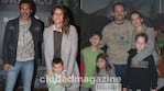 Mica Viciconte, Fabián y Luca Cubero, Sabrina Garciarena, Germán Paoloski y sus hijos en el estreno de Dinosaurios (Fotos: Movilpress).