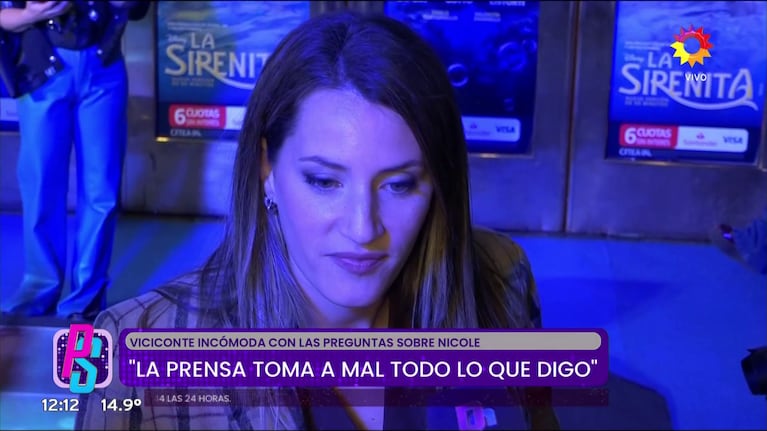 Mica Viciconte habló con la prensa (Foto: captura de eltrece).