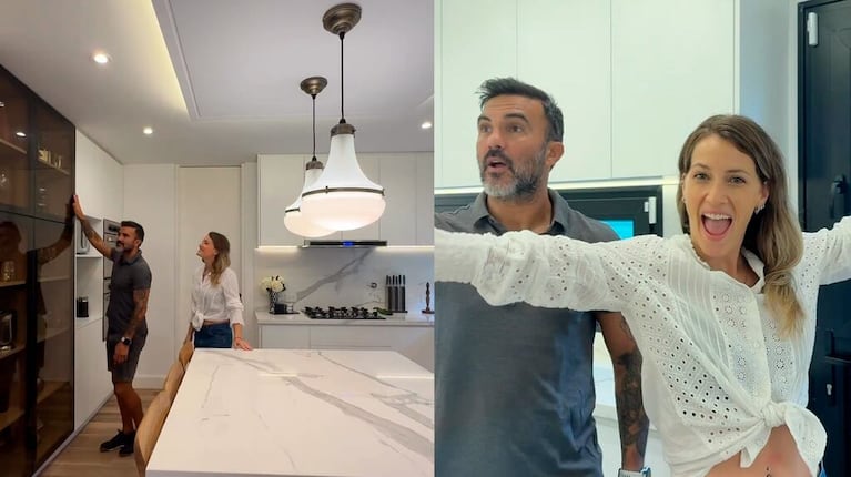 Mica Viciconte y Fabián Cubero en su casa renovada