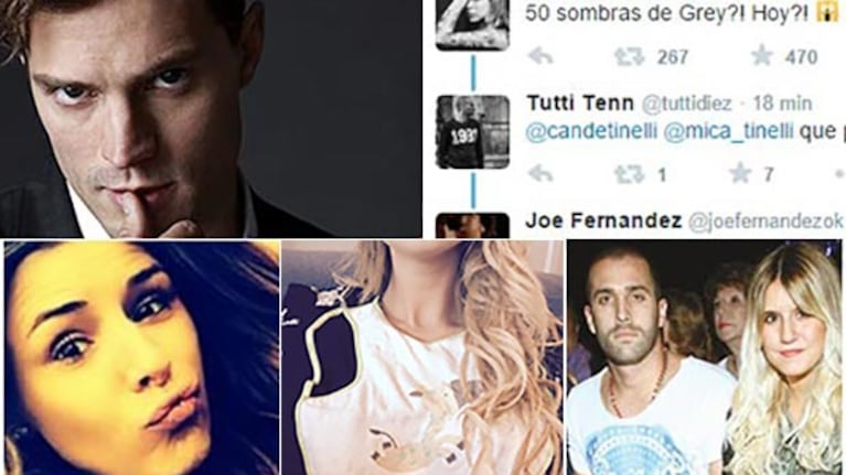 Mica y Cande Tinelli se sumaron a la fiebre por 50 sombras de Grey. (Fotos: Web y Twitter)