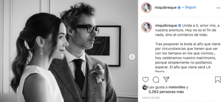 Micaela Breque se casó con el músico James Rhodes: "Absolutamente enamorada"
