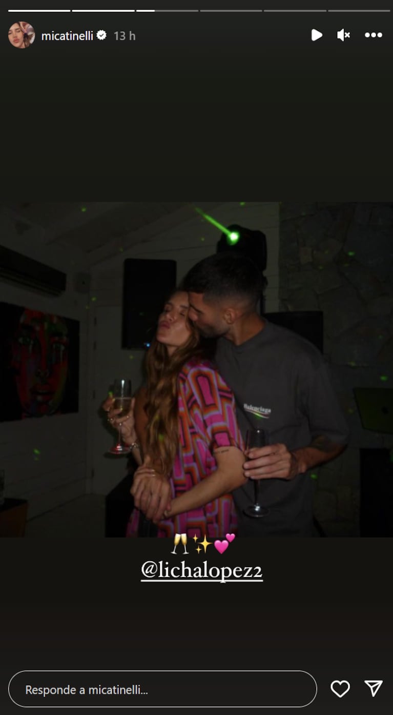 Micaela Tinelli compartió una foto romántica con Licha López que desmiente cualquier rumor de crisis de pareja