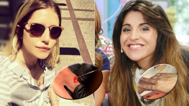 Micaela Tinelli y Gianinna Maradona tienen el mismo tatuaje (Foto: Instagram y web)