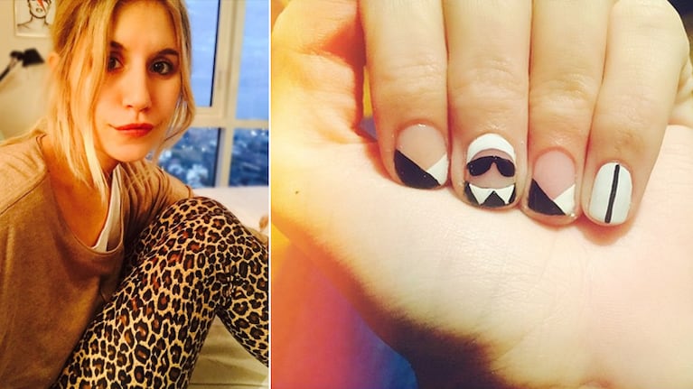 Micaela Tinelli y un original "nail art" en homenaje a Karl Lagerfeld. (Foto: Instagram)