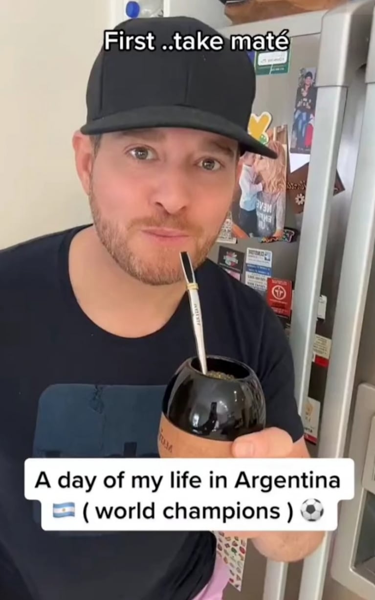 Michael Bublé, cada día más argentino: mate, asado y amor por la Selección