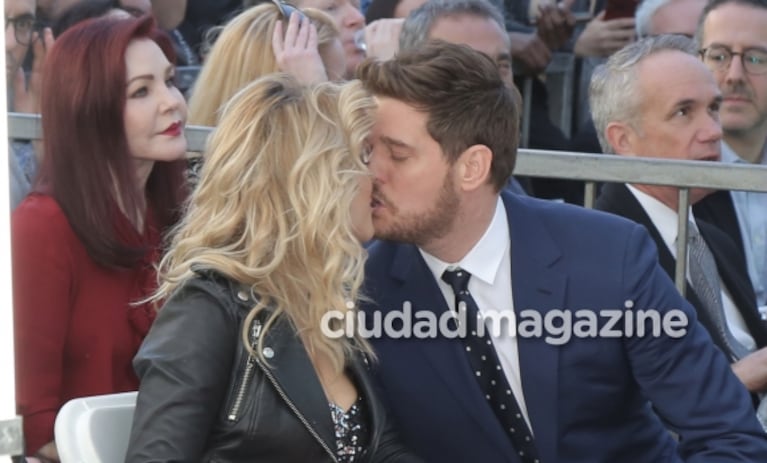 Michael Bublé fue distinguido en el Paseo de la fama de Hollywood: la emoción de Luisana Lopilato 