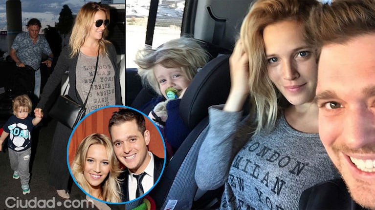 Michael Bublé, Luisana Lopilato y el pequeño Noah, súper felices (Fotos: Instagram y Archivo Ciudad.com). 