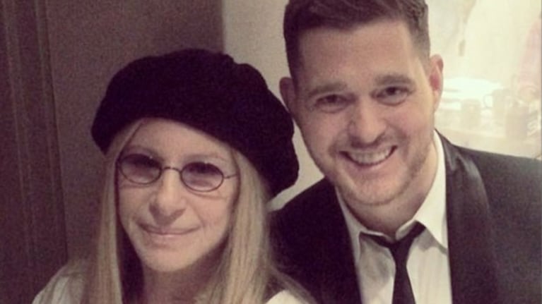 Michael Bublé también es cholulo: se sacó una foto con Barbra Streisand. (Foto: Instagram)