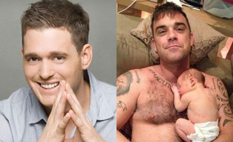 Michael Bublé y un consejero muy especial: Williams, padre de Theodora (Fotos: Web).