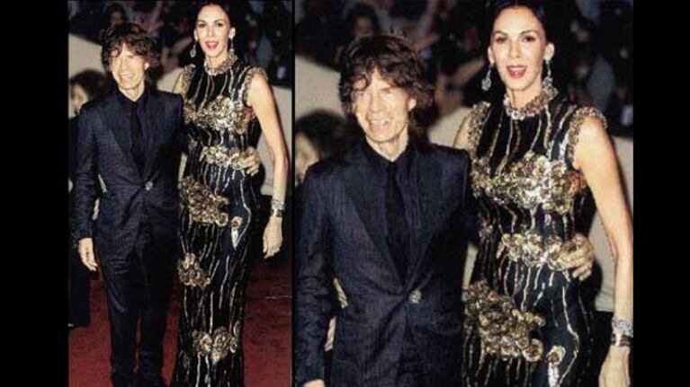 Mick Jagger y su novia en la alfombra roja. (Foto: ¡Hola! Argentina)