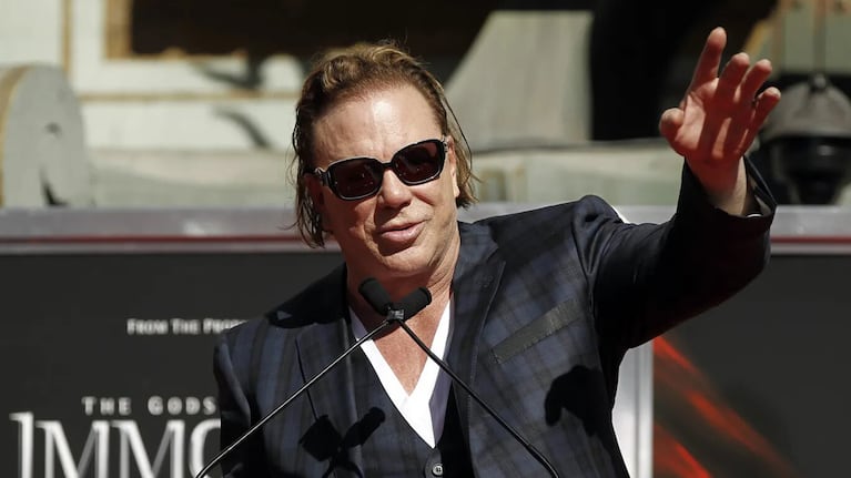 Mickey Rourke recordó con cariño a Carlos Monzón: reveló un sueño juntos y tuvo que cerrar los comentarios (Foto: AP).