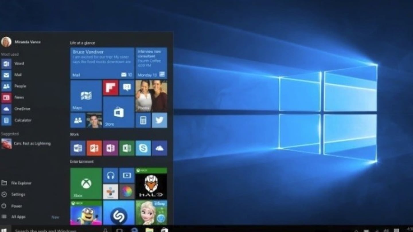 Microsoft actualiza automáticamente a Windows 10 21H1 para entrenar su algoritmo de aprendizaje automático. Foto:DPA. 