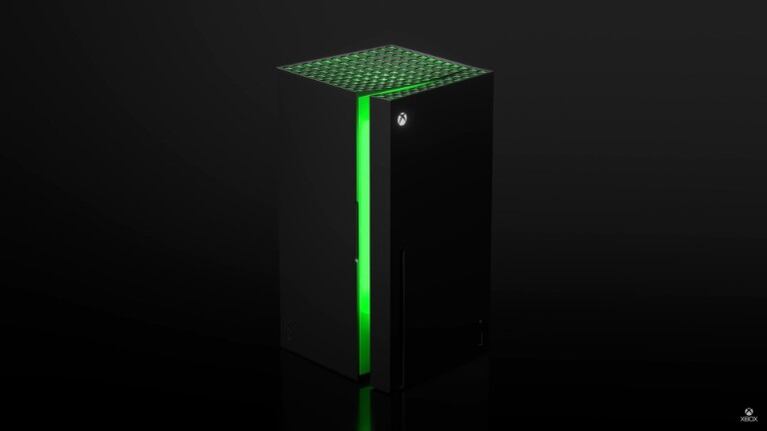 Microsoft anuncia una mini nevera con un diseño basado en Xbox Series para la Navidad de 2021. Foto:DPA. 
