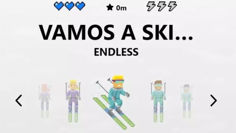 Microsoft Edge añade un minijuego oculto de esquí para jugar sin conexión
