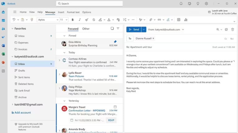 Microsoft informó desde cuando dejará de admitir la autenticación básica en cuentas personales de Outlook
