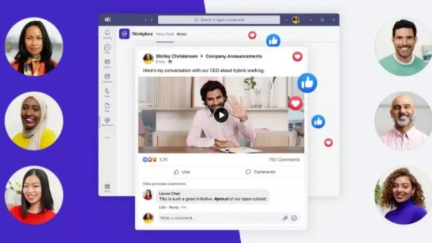 Microsoft se une a Meta (Facebook) para incorporar Teams en Workplace