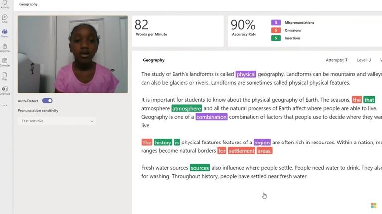 Microsoft Teams ayuda a los estudiantes a leer más fluido con su nueva función. Foto:DPA. 