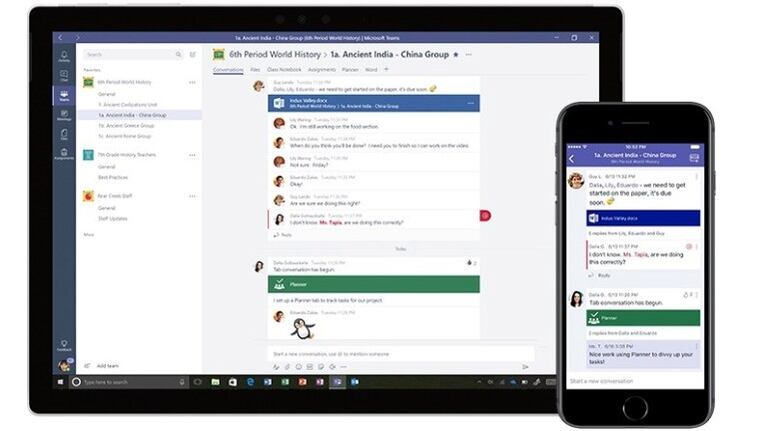 Microsoft Teams permitirá realizar seminarios web a quienes obtengan Teams Pro, su nuevo plan de suscripción. Foto: DPA.