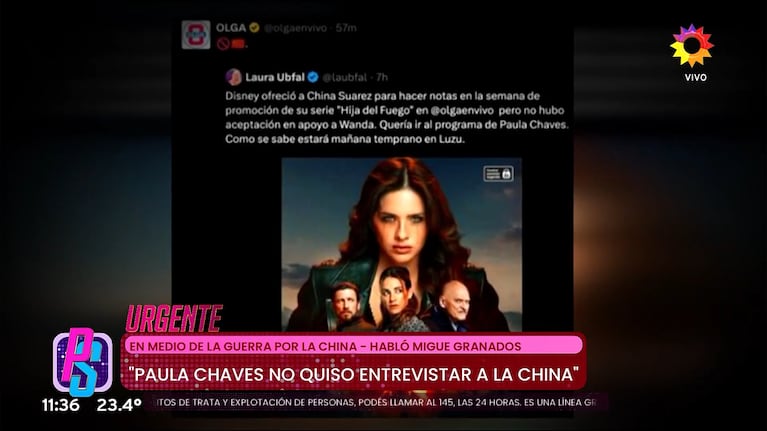 Migue Granados habló del enojo de la China Suárez (eltrece)