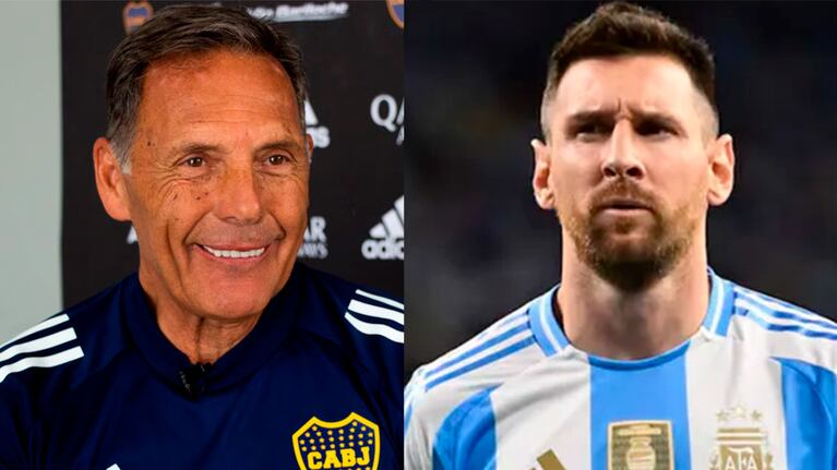 Miguel Ángel Russo y Leo Messi (Fotos: Infobae y redes sociales).