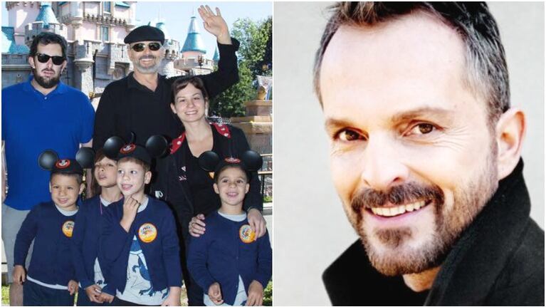 Miguel Bosé mostró el rostro de sus hijos por primera vez en medio de una extorsión (Fotos: Facebook y Web)