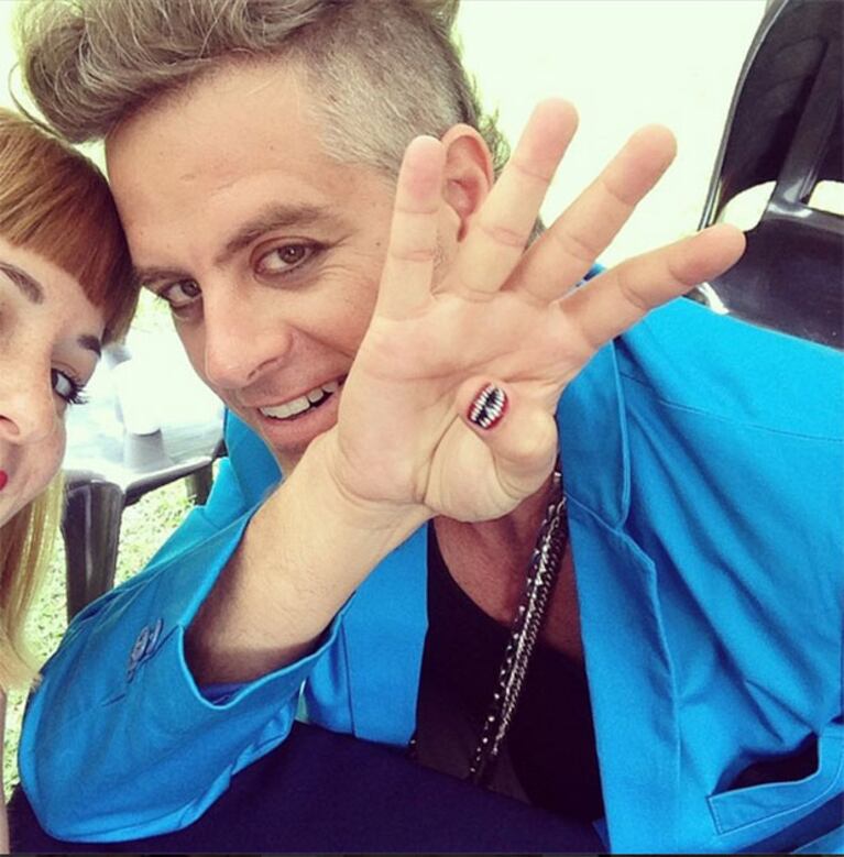 Mike Amigorena lució un  nail art . (Foto: Instagram)