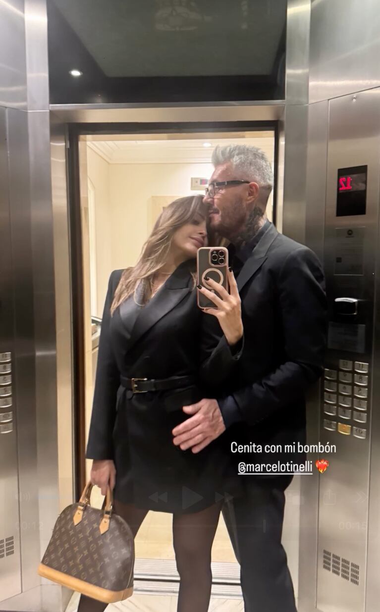 Milett Figuroa y Marcelo Tinelli compartieron una romántica cena de cumpleaños (Foto: Instagram @milett)