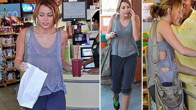 Miley Cyrus con transparencias