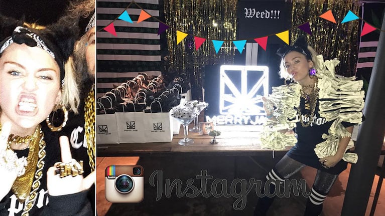 Miley Cyrus organizó una triple fiesta de cumpleaños ¡con barra libre de marihuana. (Foto: Instagram)