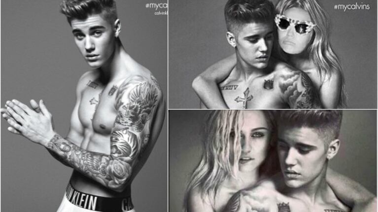 Miley y Justin, unidos por el photoshop en la campaña de Clavin Klein. (Foto: Web)