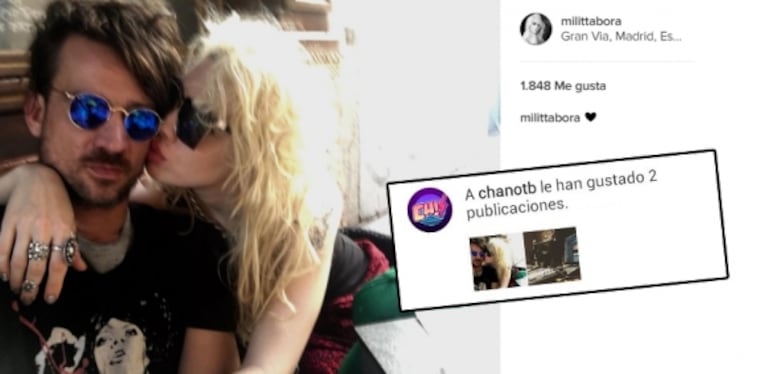 Militta Bora y la primera foto romántica con Chano en Instagram… ¡y él le puso Me gusta!