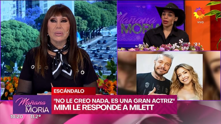 Mimi Alvarado en La Mañana con Moria (Foto: captura de eltrece).