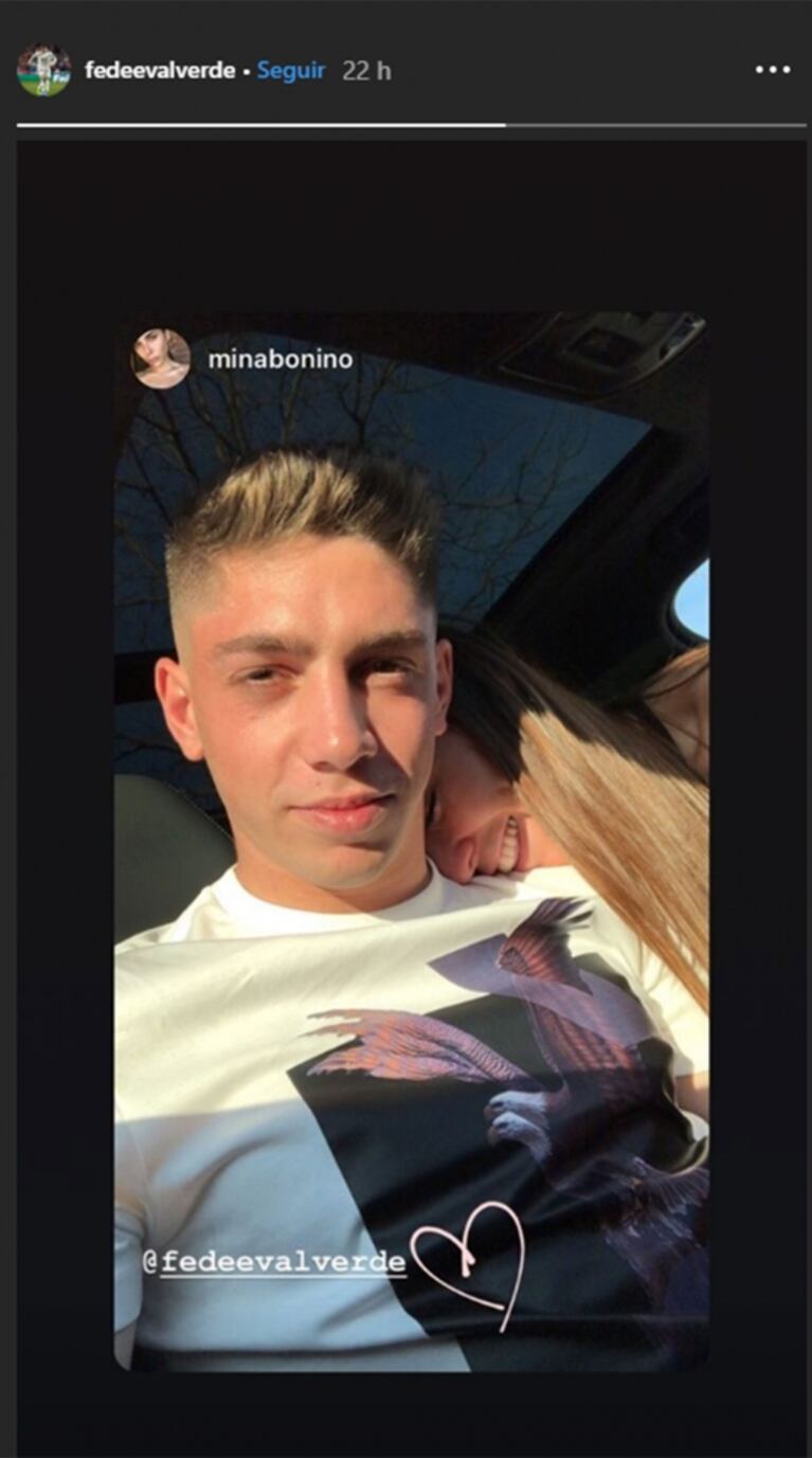 Mina Bonino blanqueó su romance con el futbolista del Real Madrid, Federico Valverde