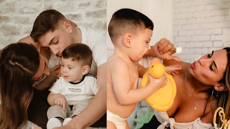 Mina saludó a su hijo por su primer cumple.