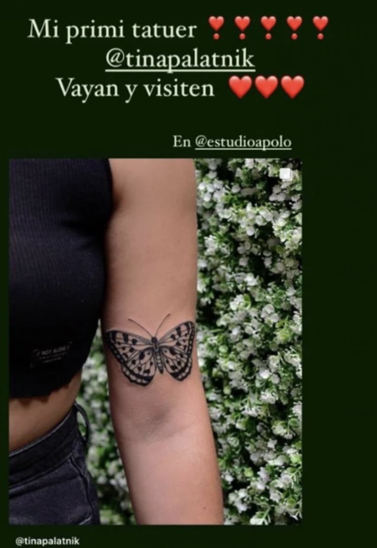Minerva Casero se animó a tatuarse el antebrazo y mostró el diseño: "¡Con mi prima tatuadora!" 