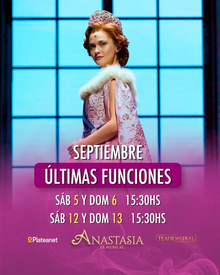 Minerva Casero se despide del éxito de Anastasia.
