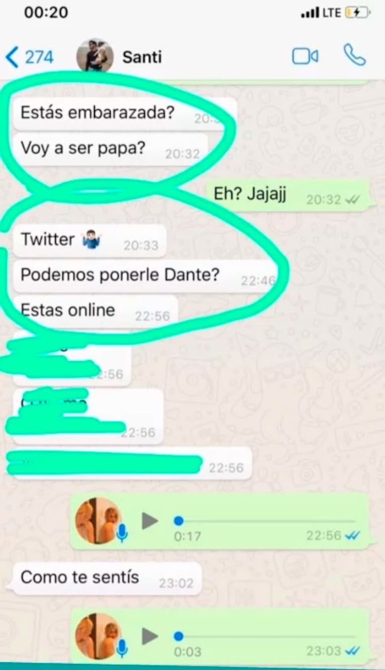 Mirá cómo Laurita Fernández tiene agendado a Fede Bal en WhatsApp: el motivo