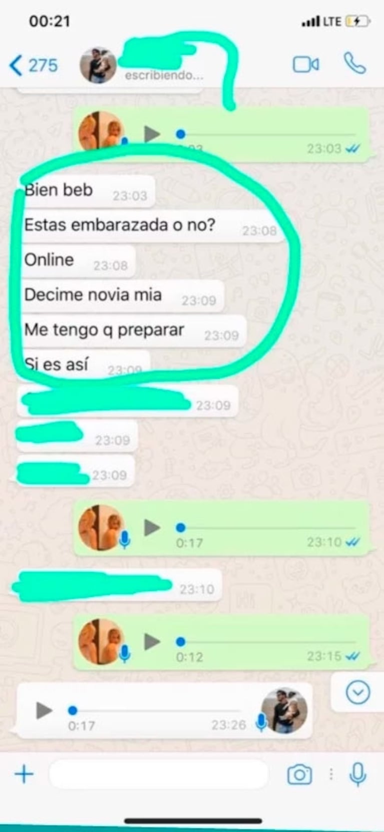 Mirá cómo Laurita Fernández tiene agendado a Fede Bal en WhatsApp: el motivo