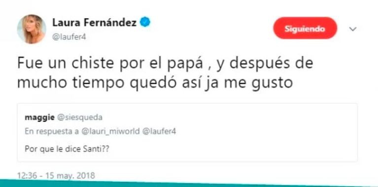 Mirá cómo Laurita Fernández tiene agendado a Fede Bal en WhatsApp: el motivo
