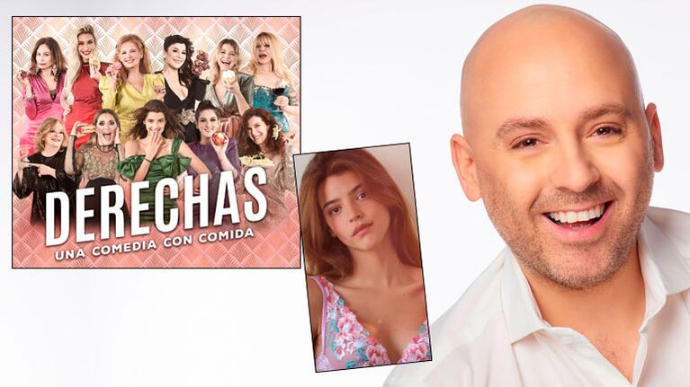 Mirá la marquesina de Derechas, la comedia de Muscari en la que debuta Calu Rivero en teatro