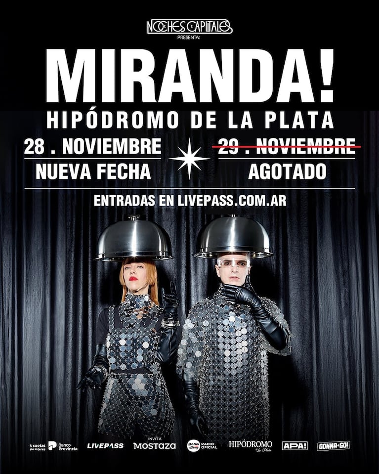 Miranda! Los primeros artistas en hacer dos fechas en el festival platense.