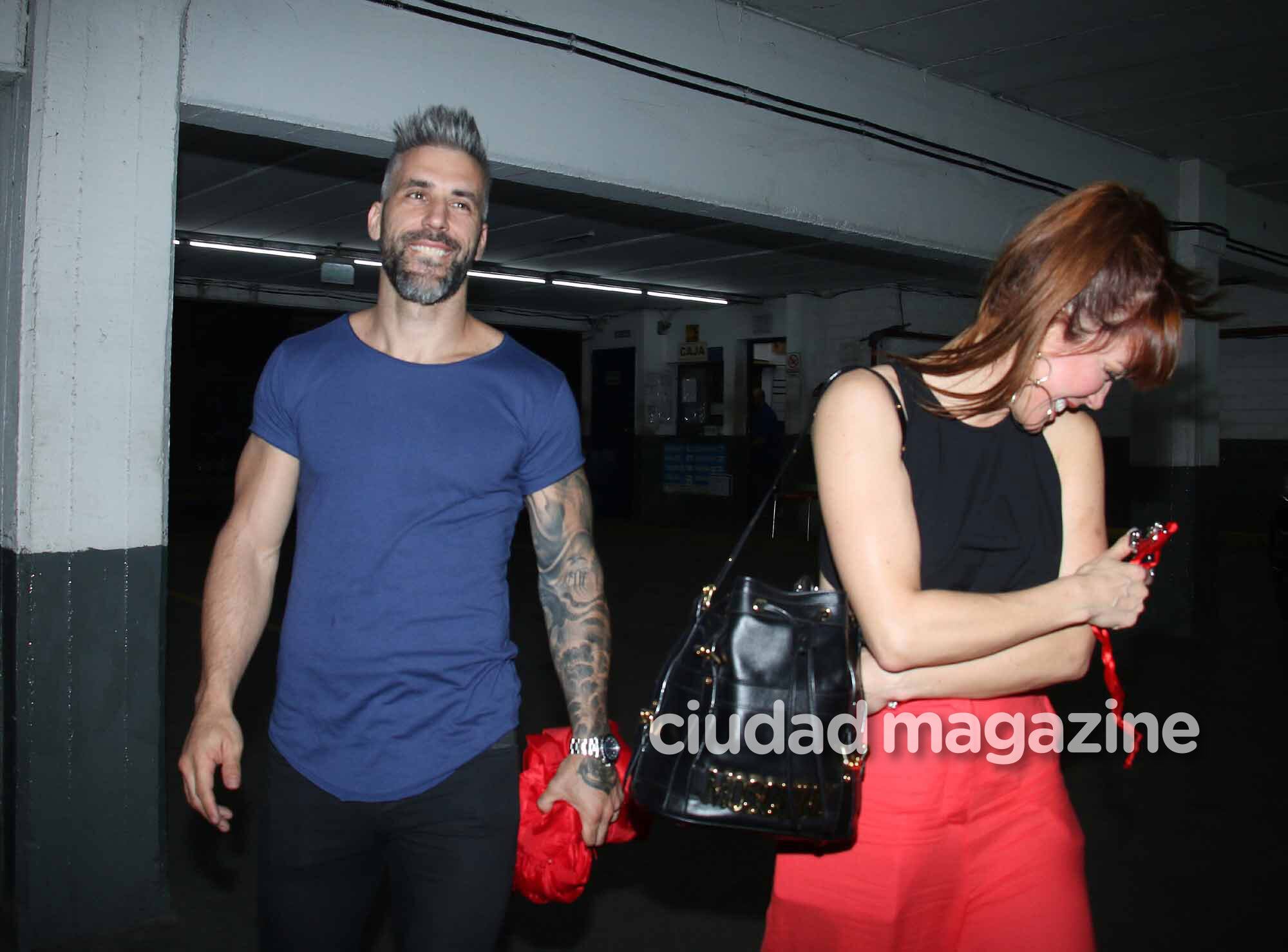 Miriam Lanzoni, cariñosa con Christian Halbinger en plena fiesta (Foto: Movilpress)