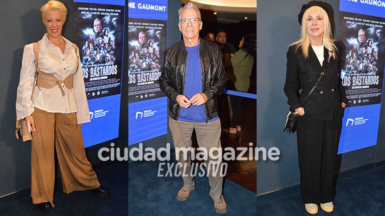 Miriam Lanzoni, Gerardo Romano y Nacha Guevara dijeron presente en el estreno de Los Bastardos (Fotos: Rsfotos-Grosby Group). 