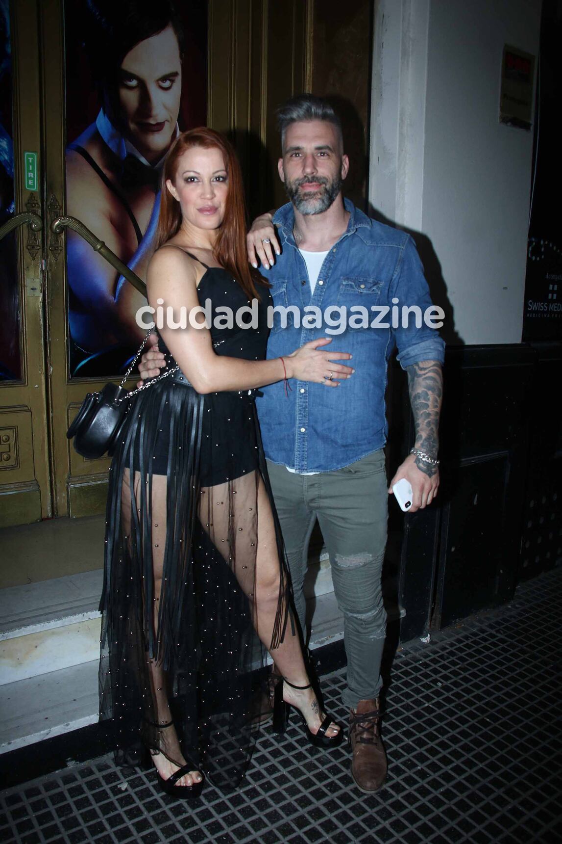 Miriam Lanzoni y Christian Halbinger en la gala de prensa de Cabaret. (Foto: Movilpress)