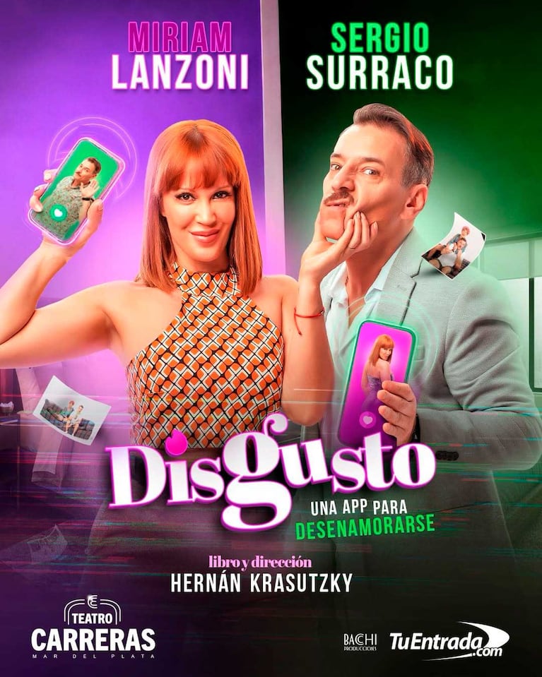 Miriam Lanzoni y Sergio Surraco (Foto: Instagram @miriamlanzoni)