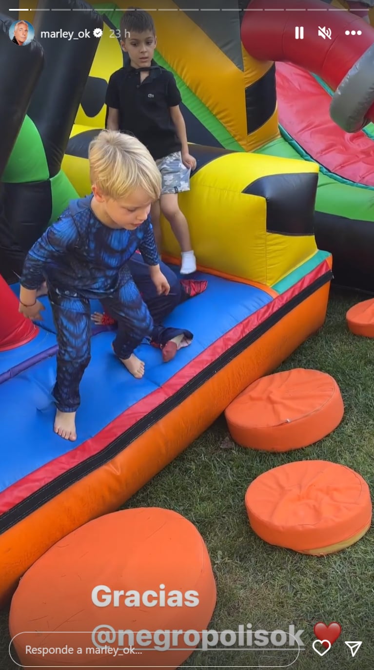 Mirko, el hijo de Marley, cumplió 6 años y lo celebró con una fiesta temática